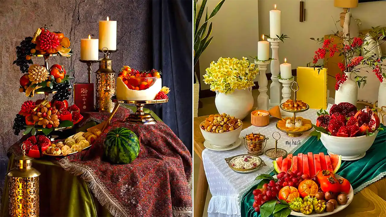 چیدمان میز یلدایی