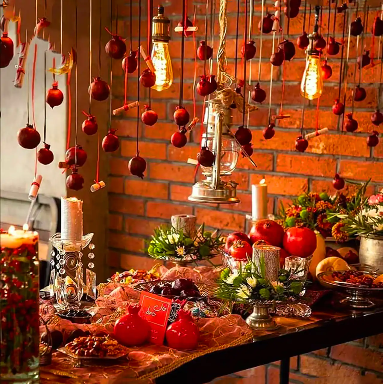 چیدمان میز یلدایی