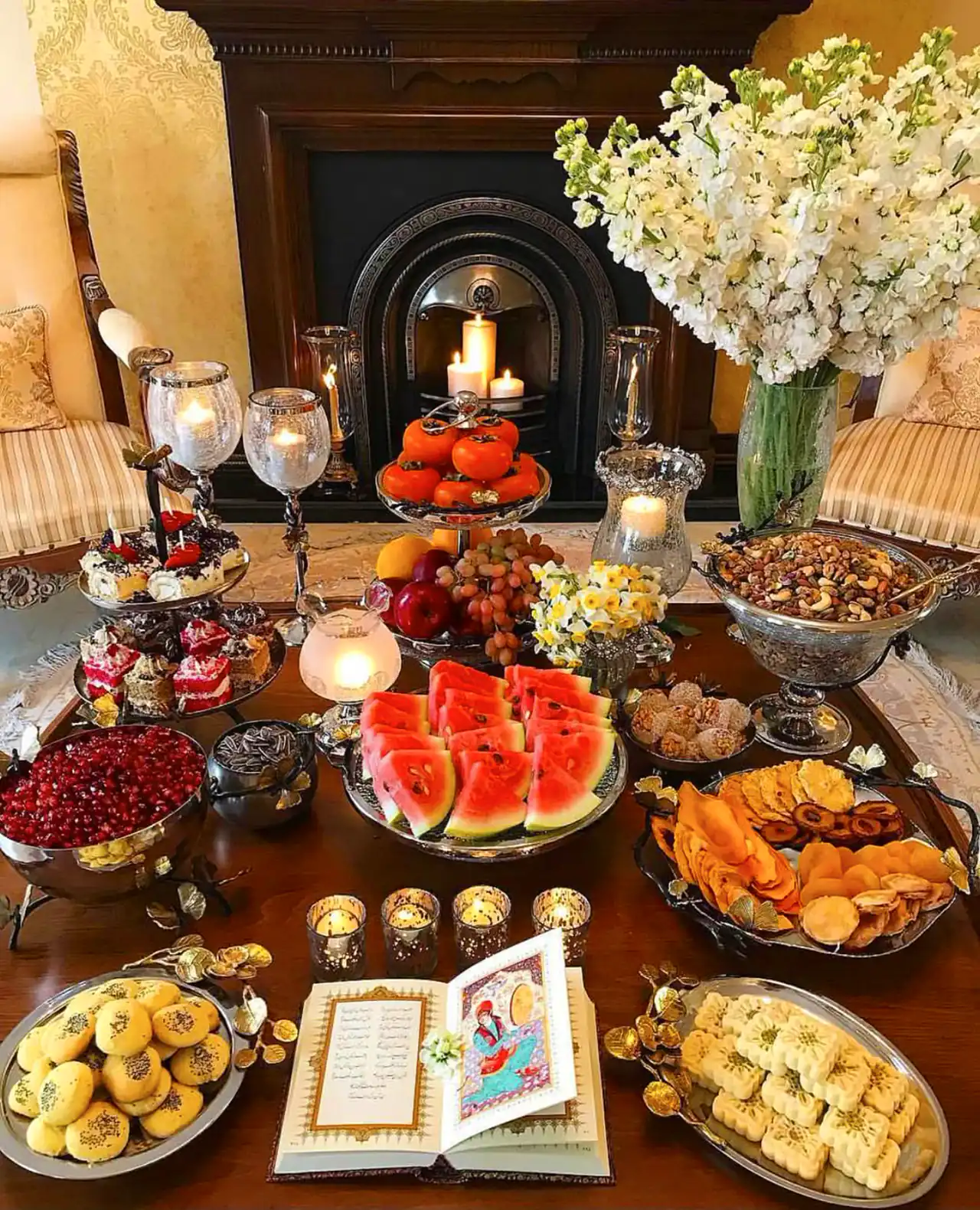 چیدمان میز یلدایی