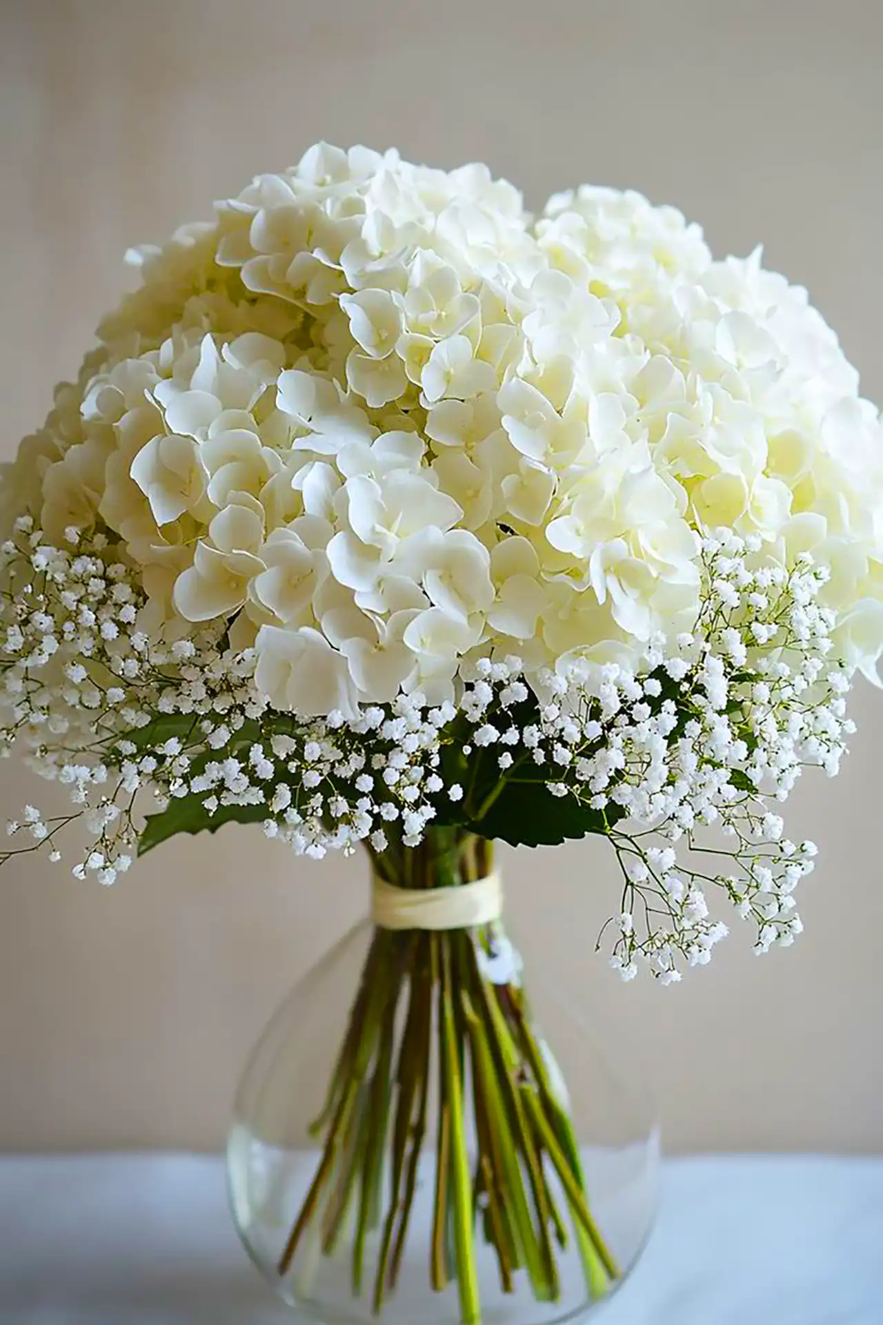 دسته گل سفید عروس