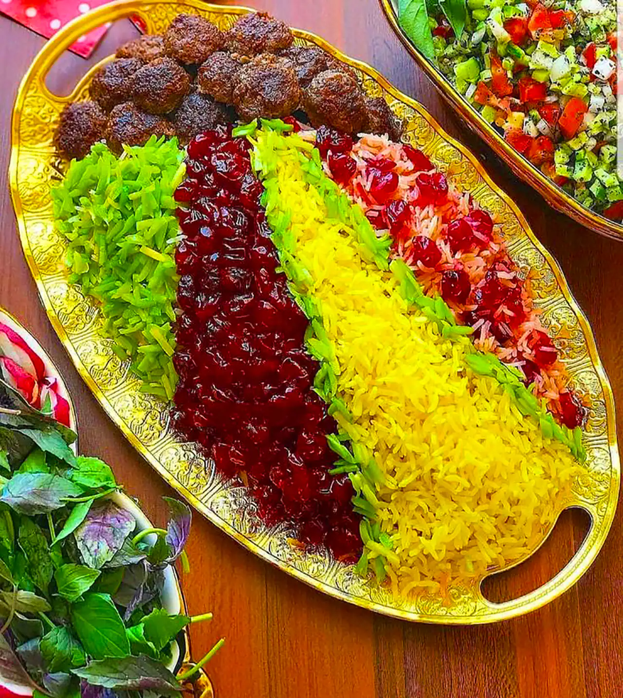 دیزاین پلو ایرانی با گوشت