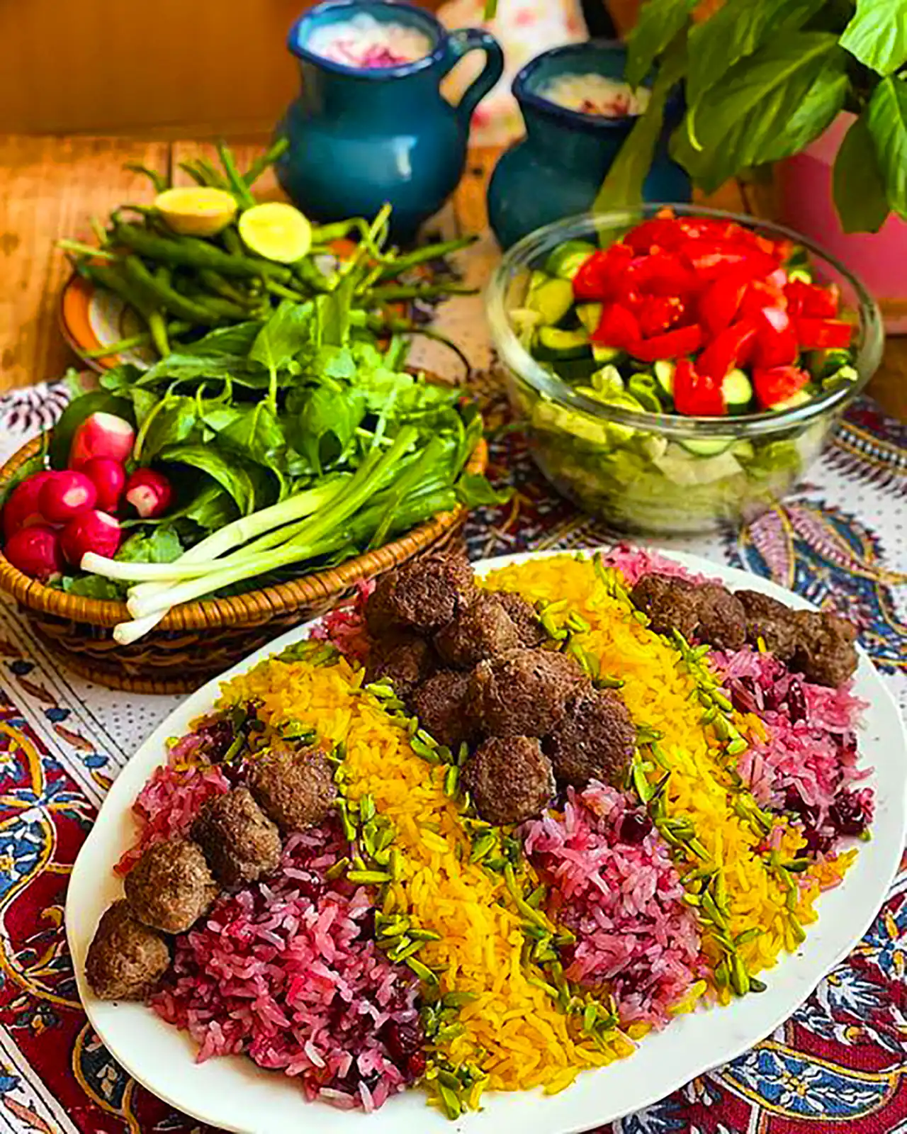 دیزاین پلو ایرانی با گوشت