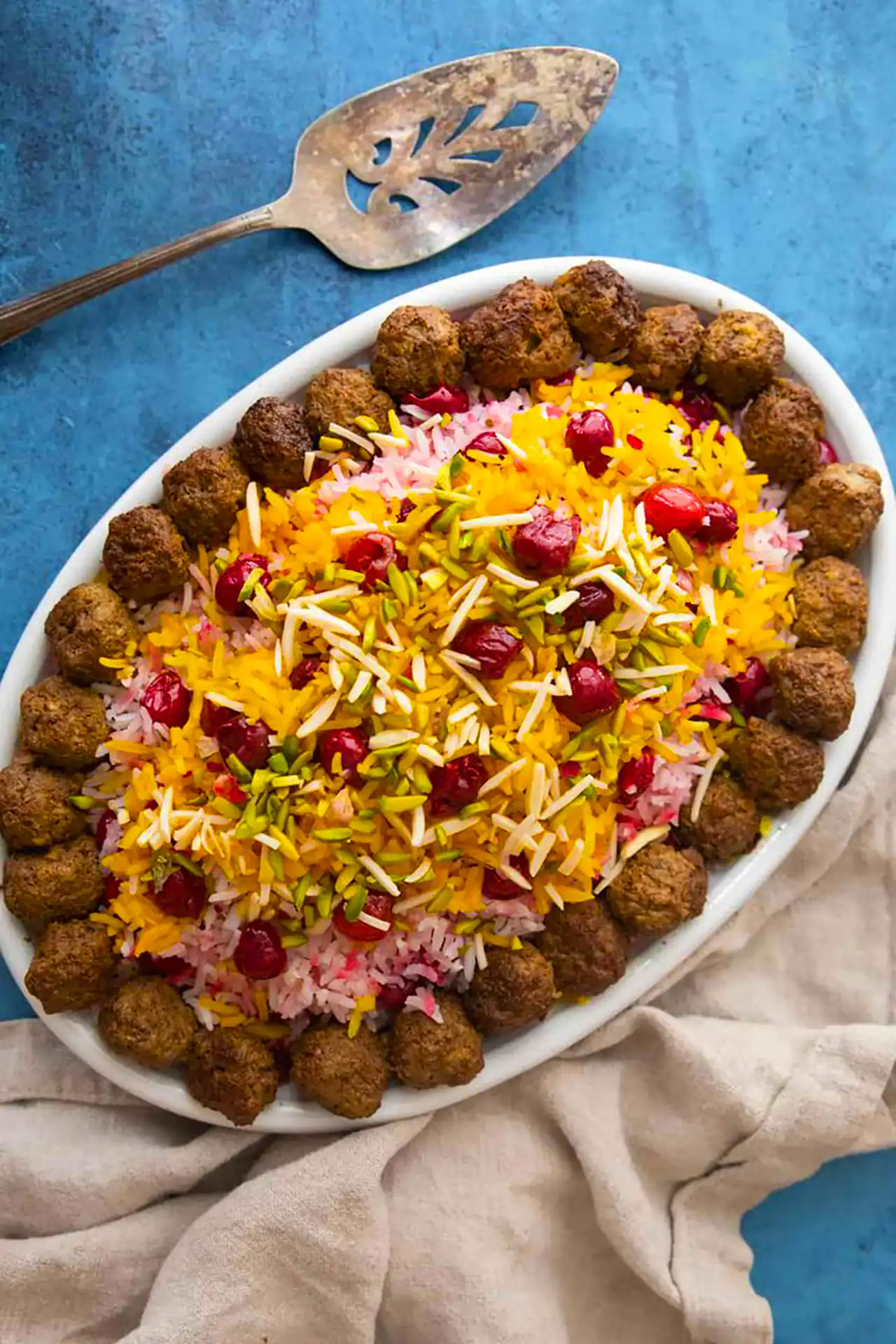 دیزاین پلو ایرانی با گوشت