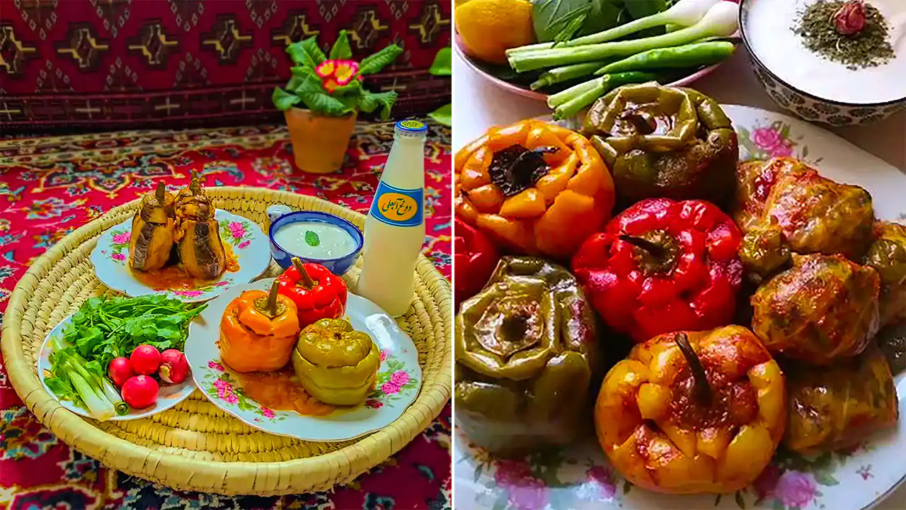 دلمه فلفل دلمه ای