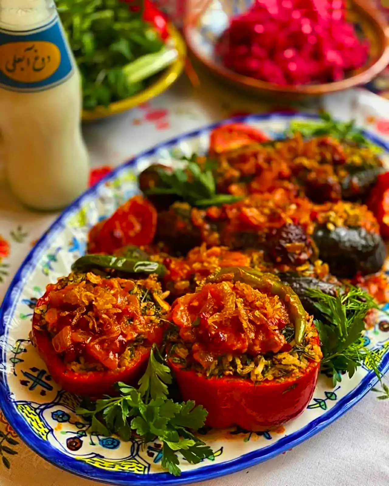 دلمه فلفل دلمه ای