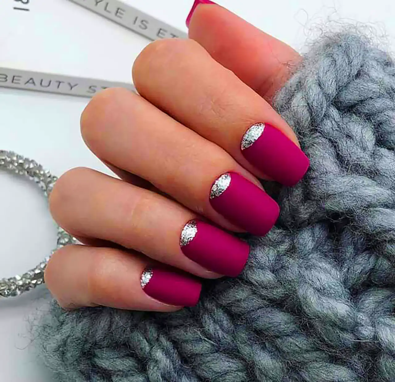 کاشت ناخن مات