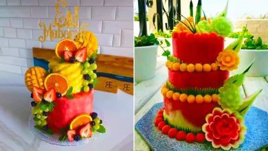 کیک با هندوانه برای یلدا