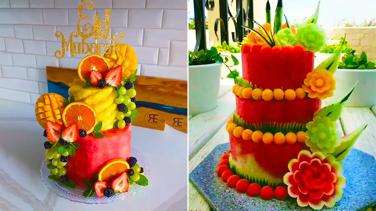 کیک با هندوانه برای یلدا