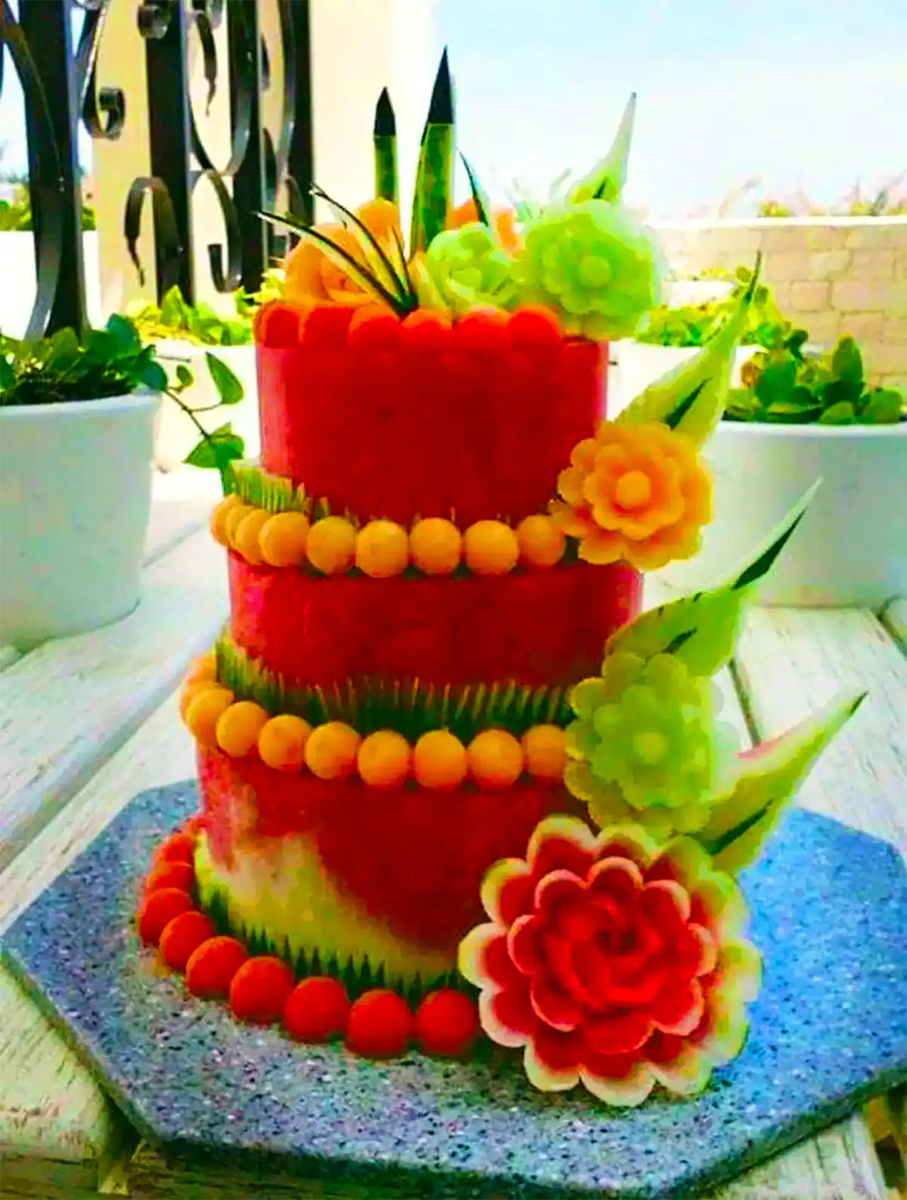 کیک با هندوانه برای یلدا