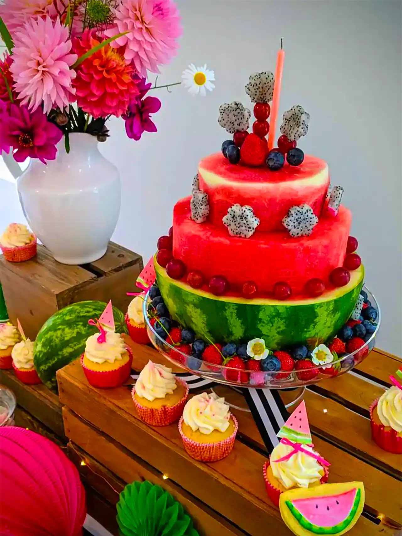 کیک با هندوانه برای یلدا