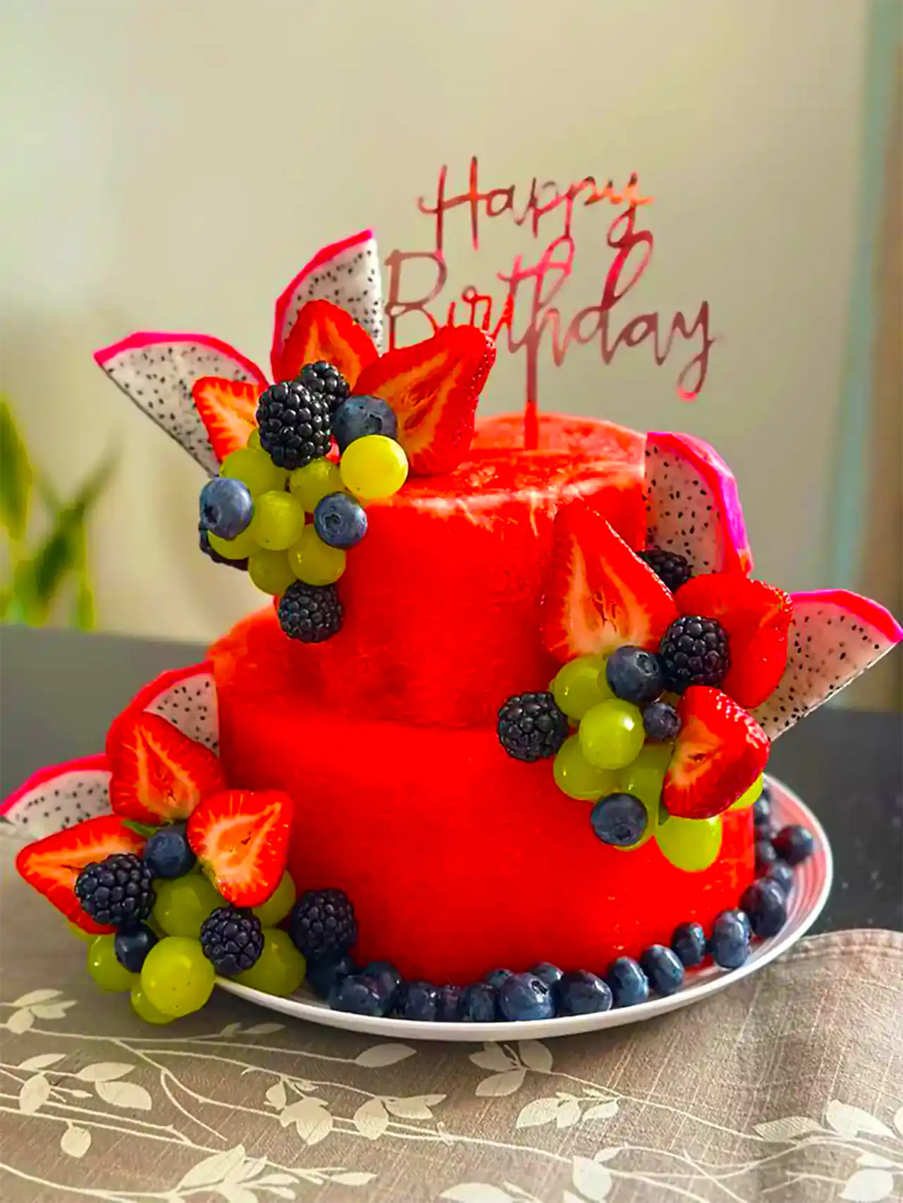 کیک با هندوانه برای یلدا