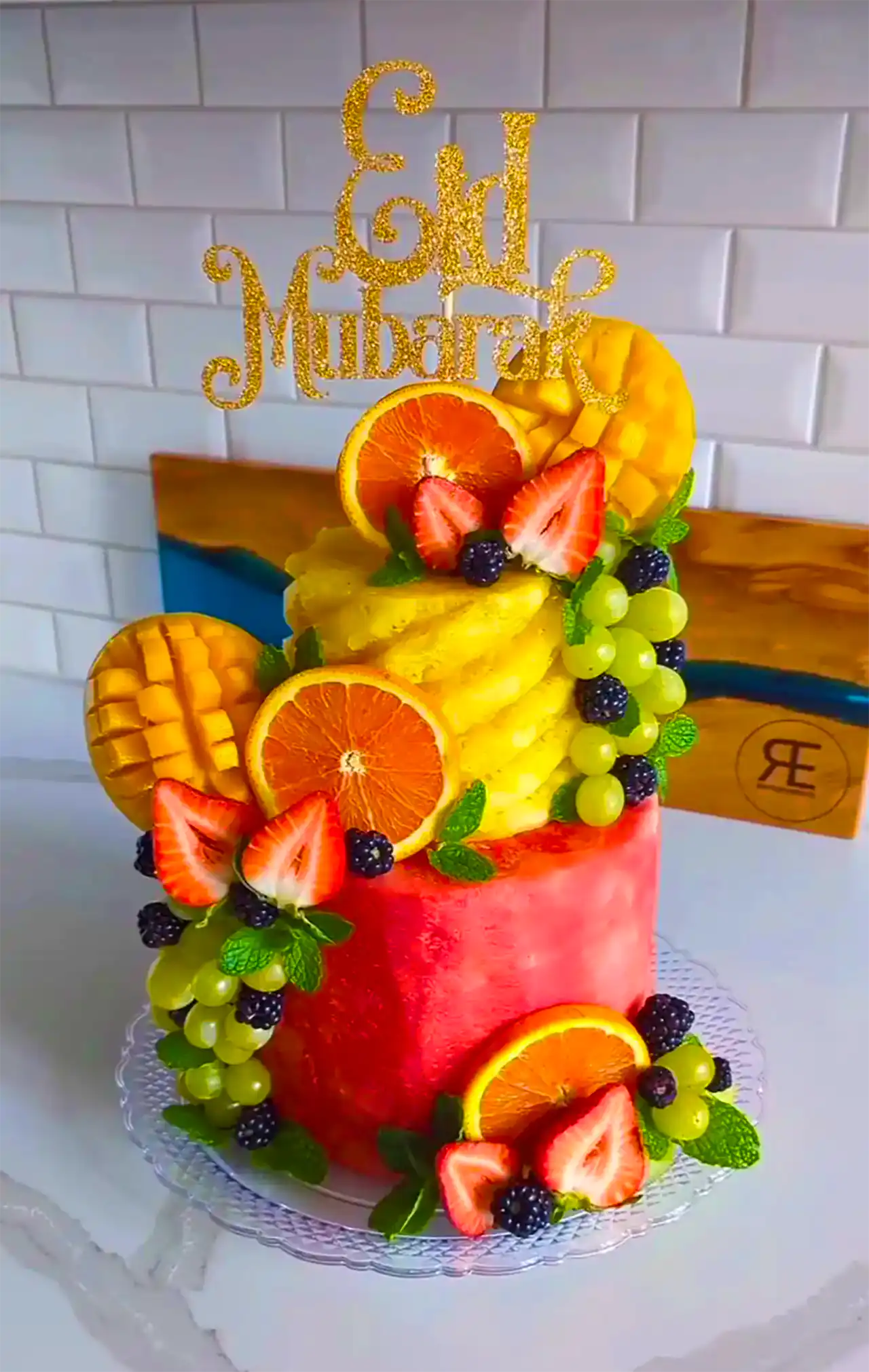 کیک با هندوانه برای یلدا