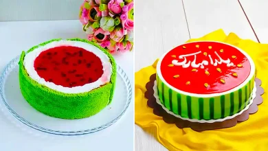 کیک هندوانه ای خونگی