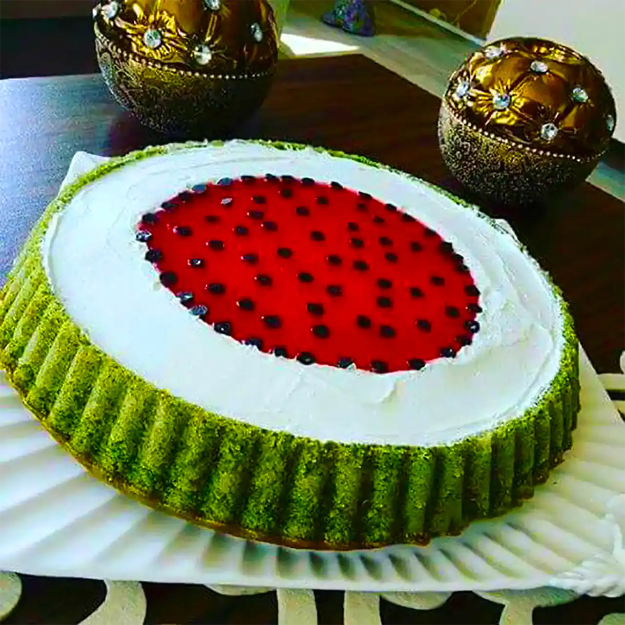 کیک هندوانه ای خونگی