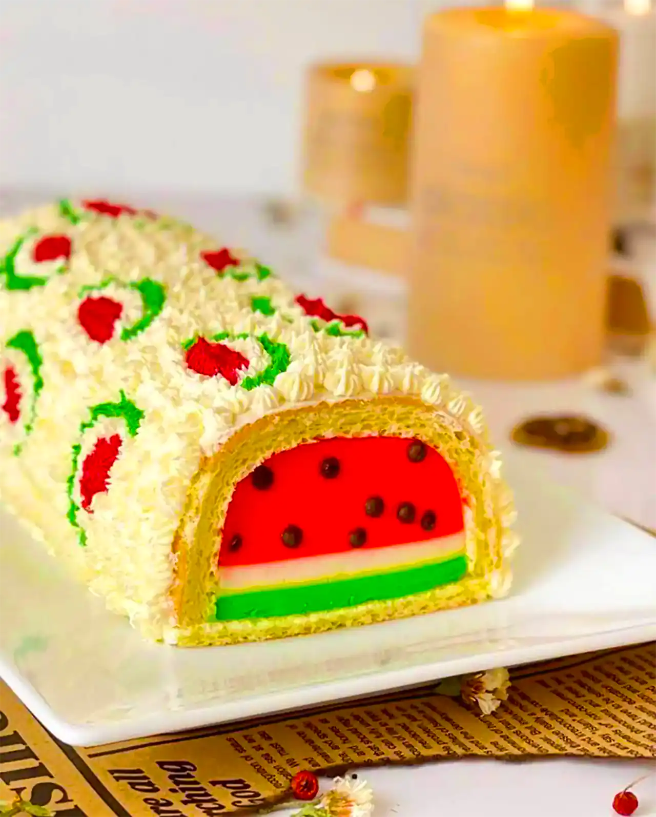 کیک هندوانه ای خونگی