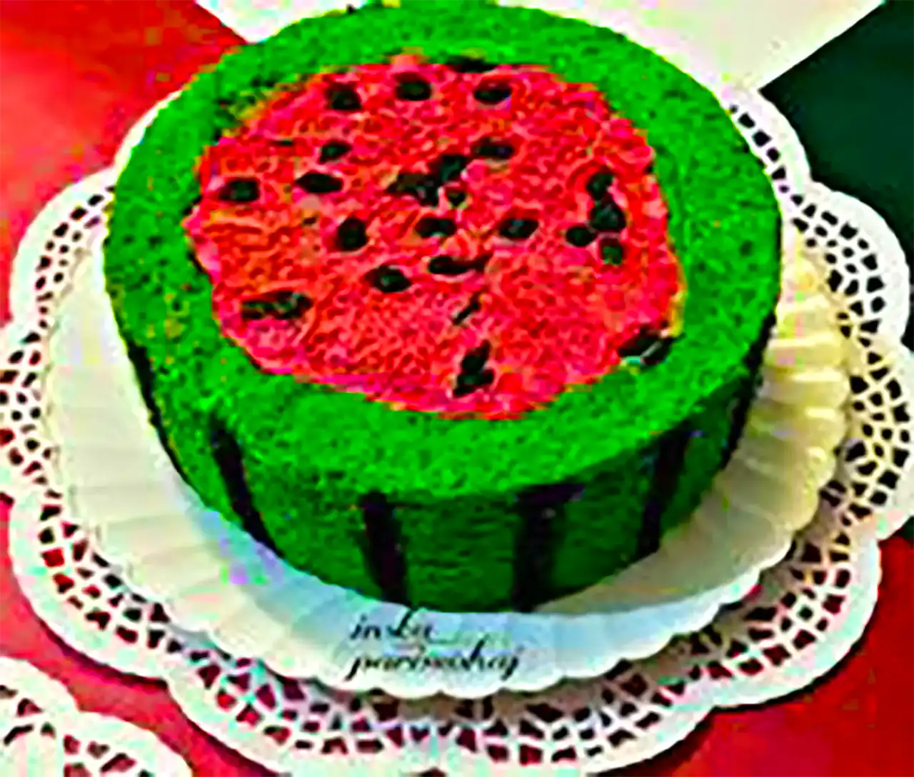 کیک هندوانه ای خونگی