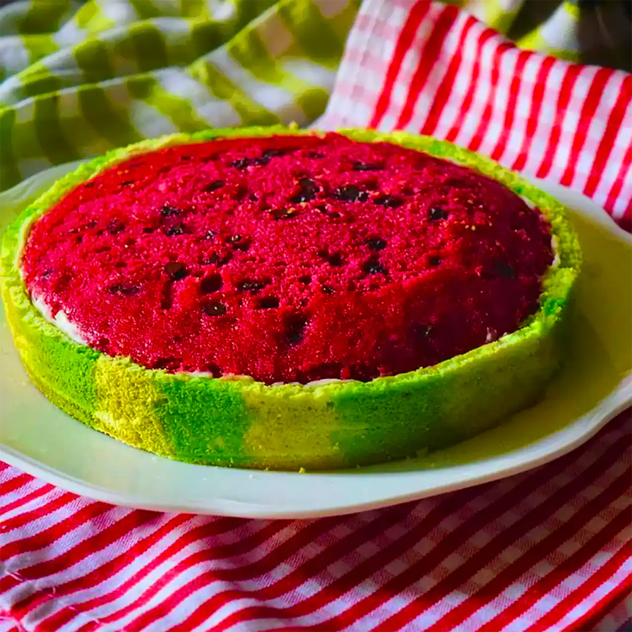 کیک هندوانه ای خونگی