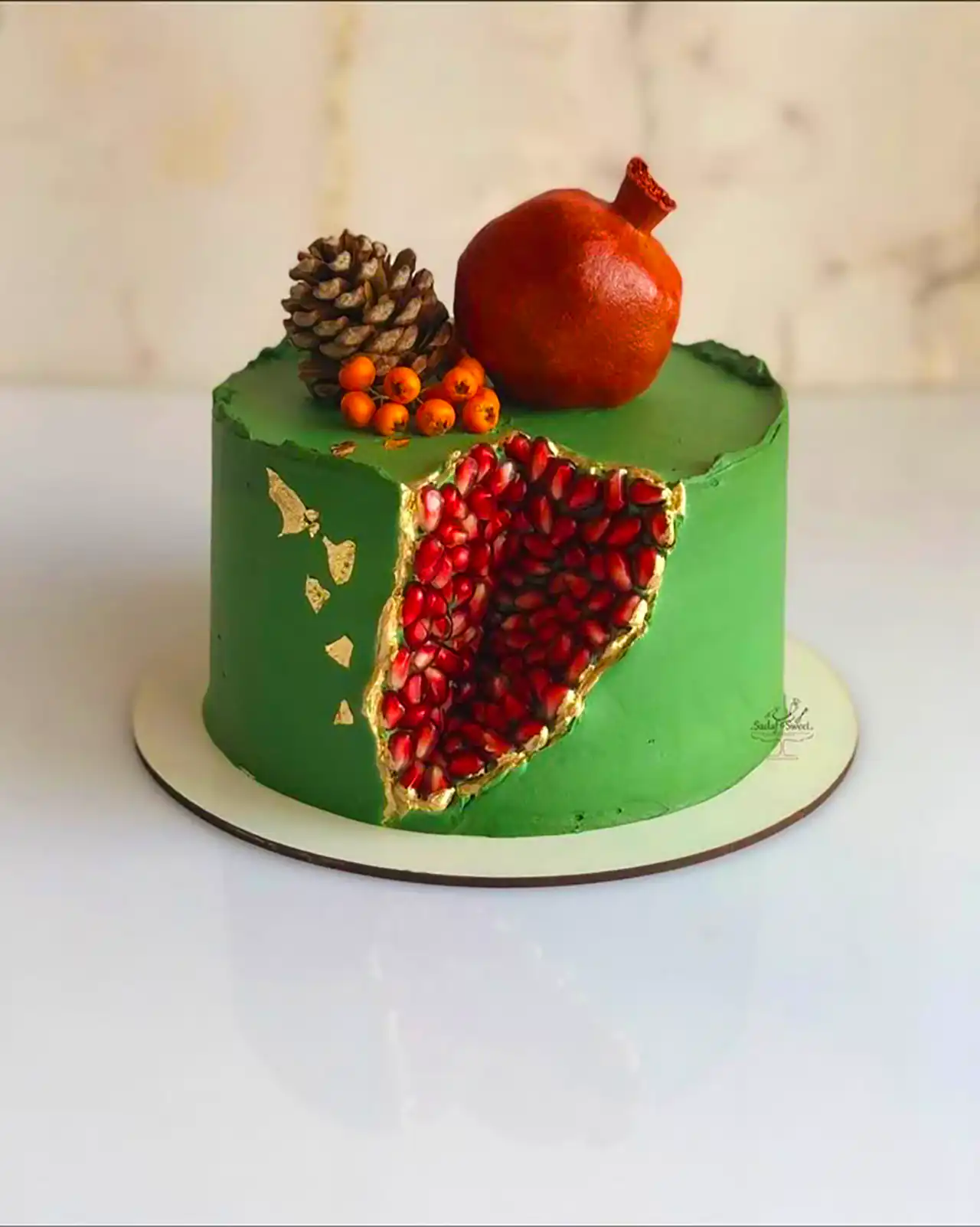 کیک یلدایی با تم انار