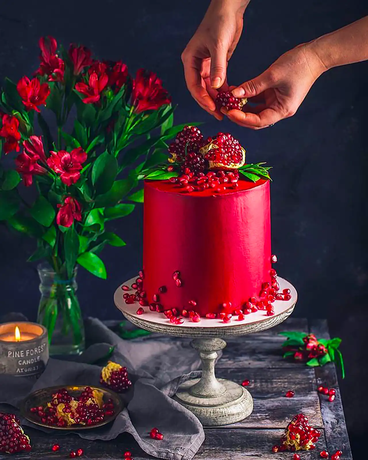 کیک یلدایی با تم انار