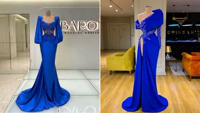 ماکسی مجلسی آبی شیک