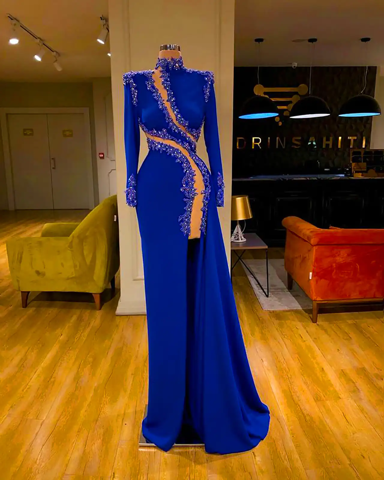 ماکسی مجلسی آبی شیک