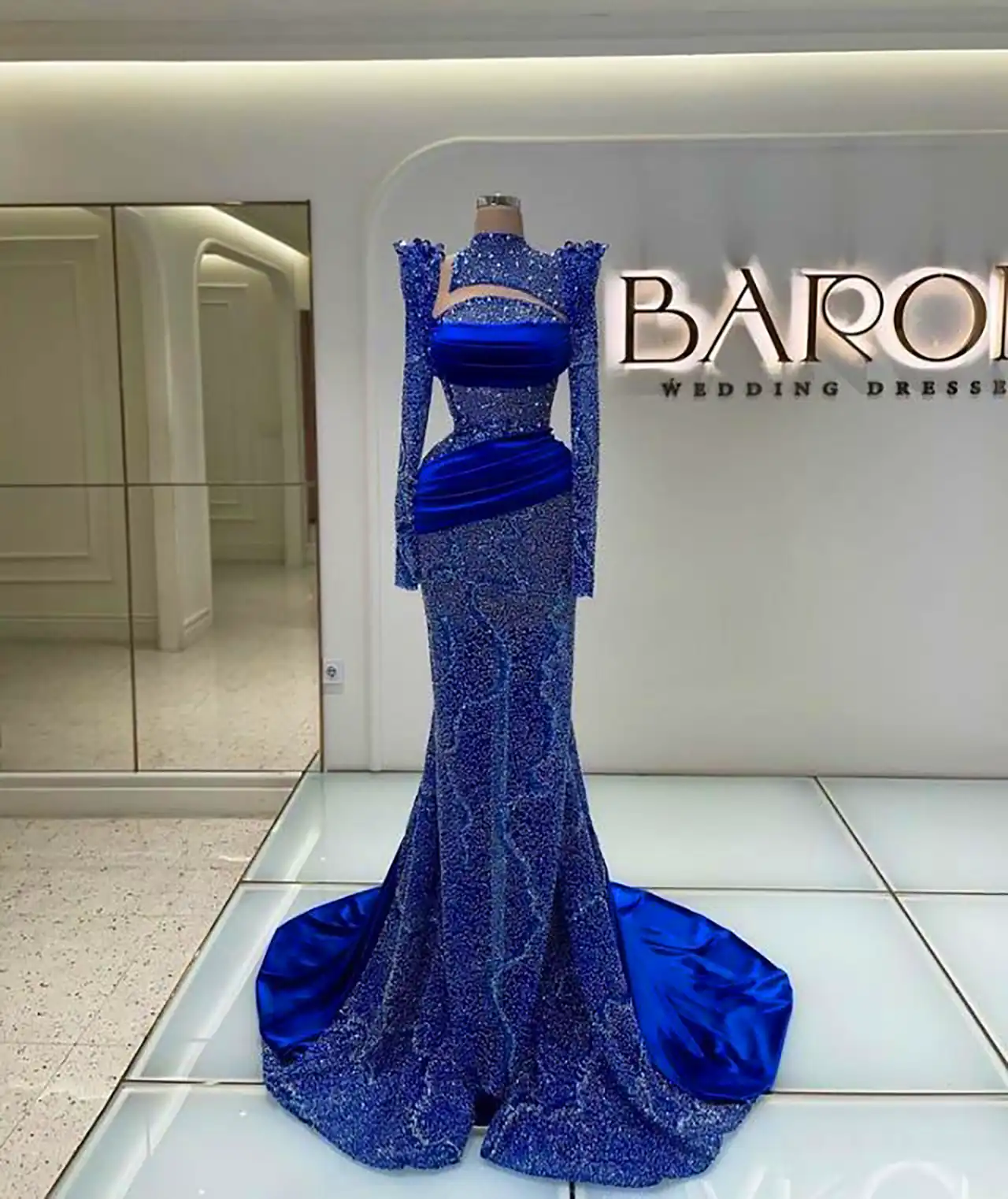 ماکسی مجلسی آبی شیک