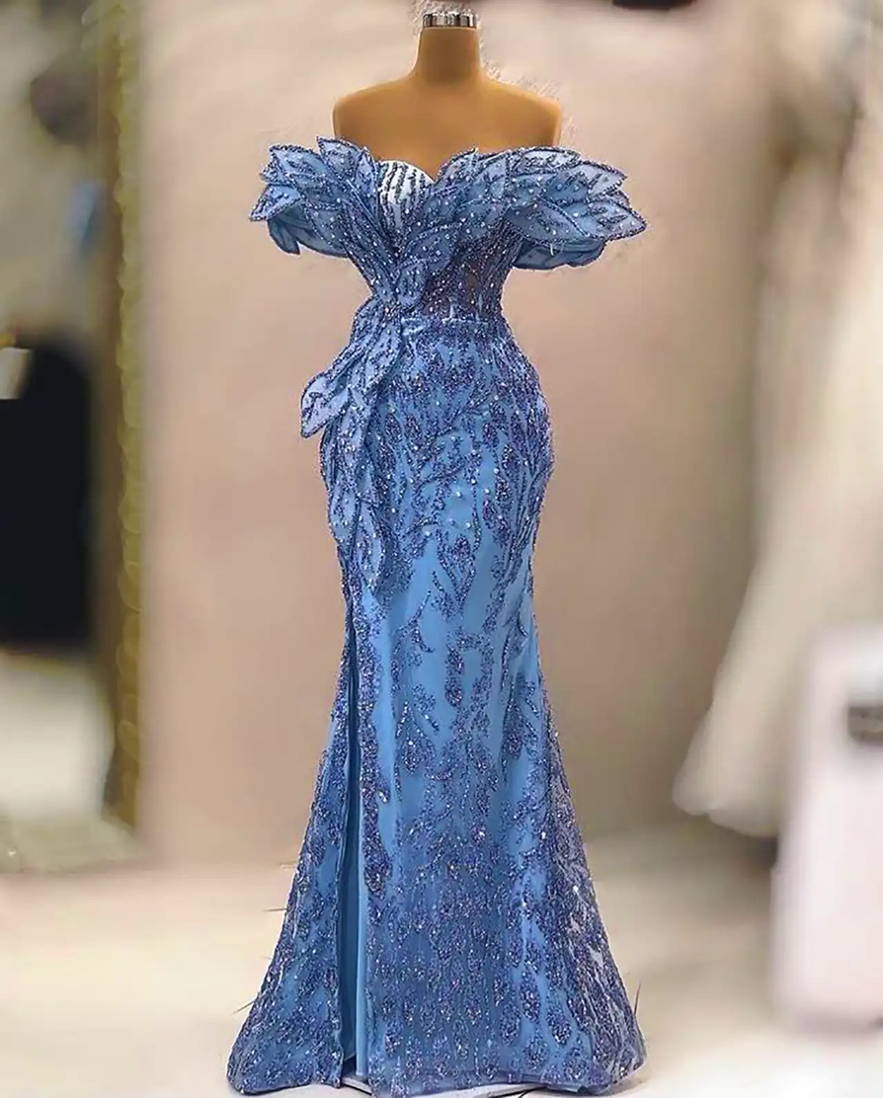 ماکسی مجلسی آبی شیک