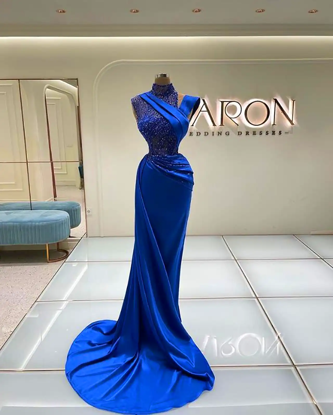 ماکسی مجلسی آبی شیک