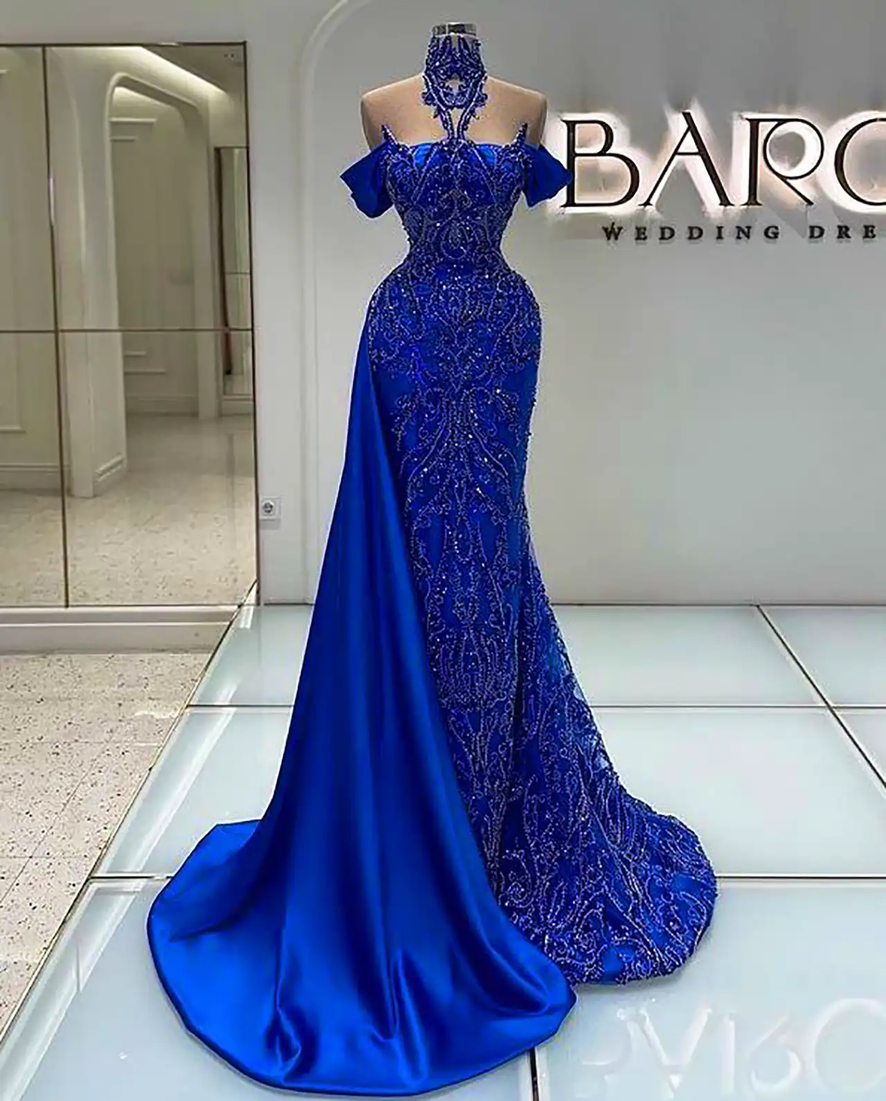 ماکسی مجلسی آبی شیک