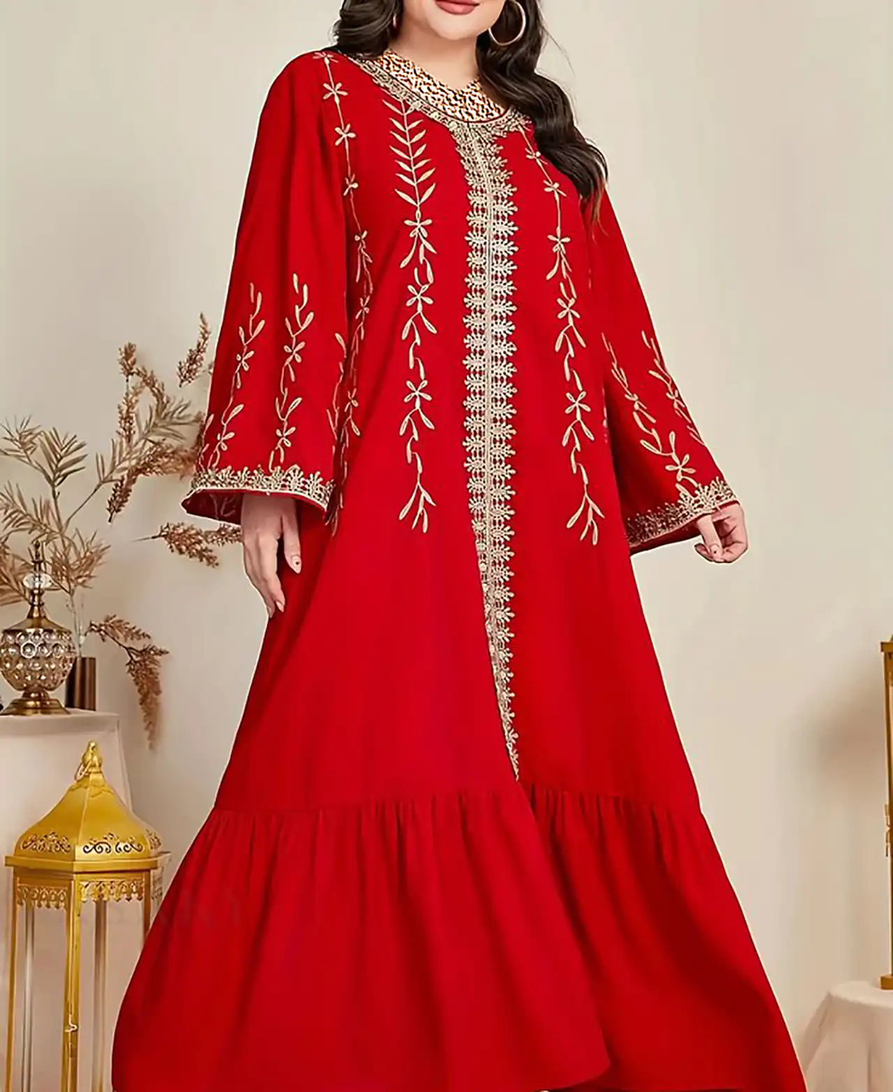 پیراهن بلند قرمز زنانه