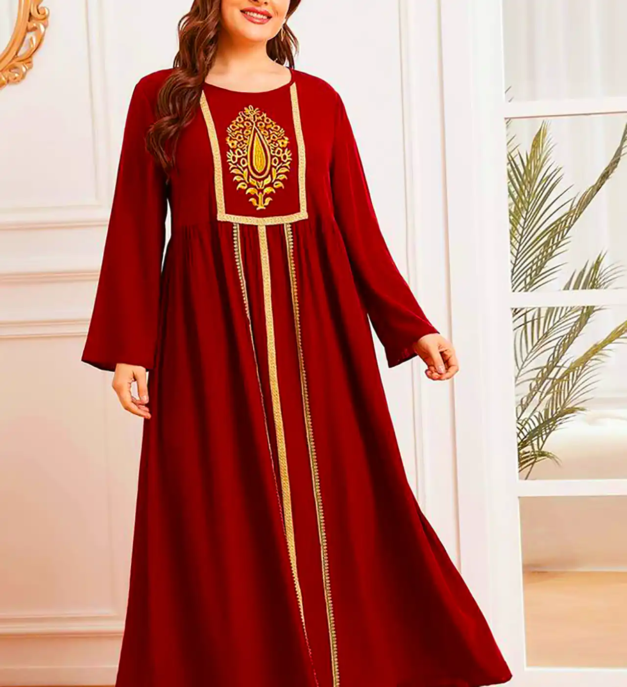 پیراهن بلند قرمز زنانه