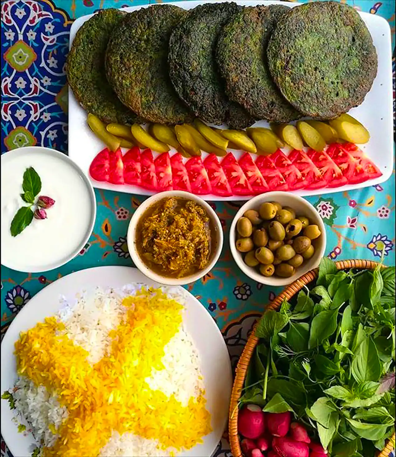 تزیین مجلسی کوکو سبزی