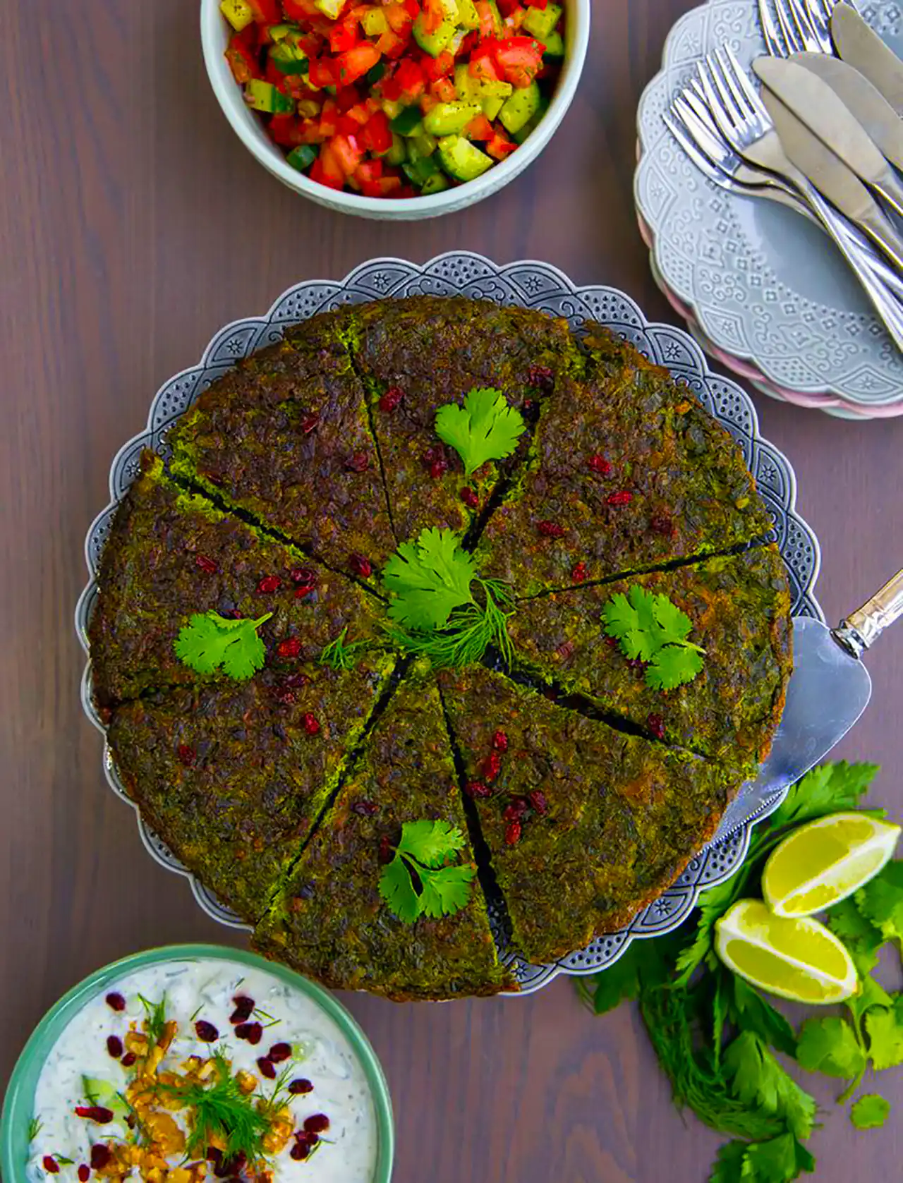 تزیین مجلسی کوکو سبزی