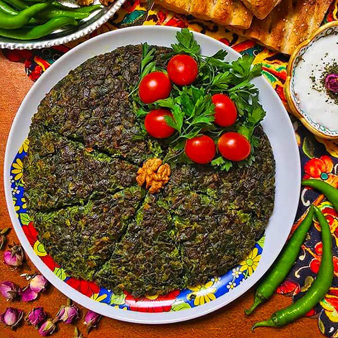 تزیین مجلسی کوکو سبزی