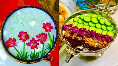 تزیین ماست با خیار