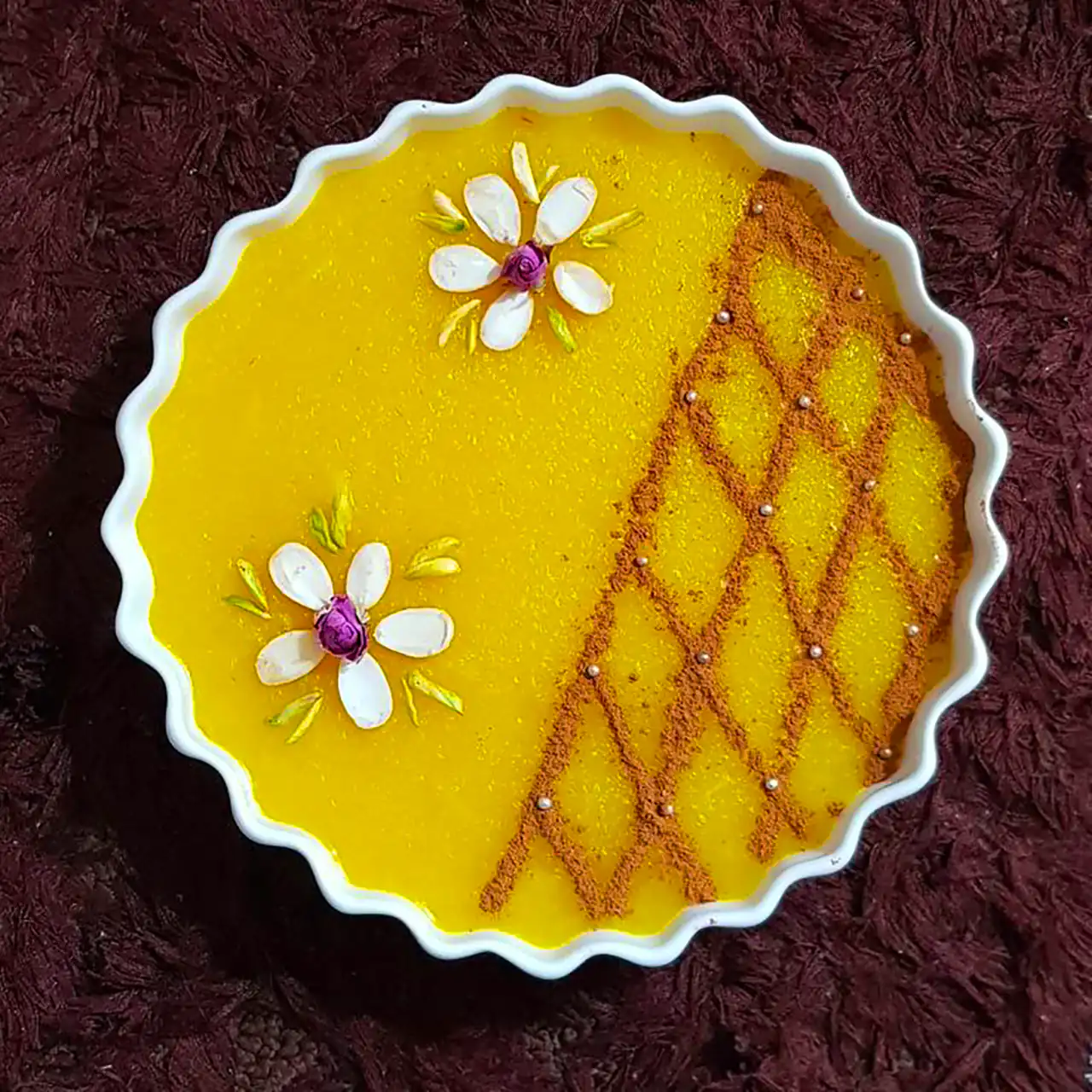 تزیین شله زرد خانگی