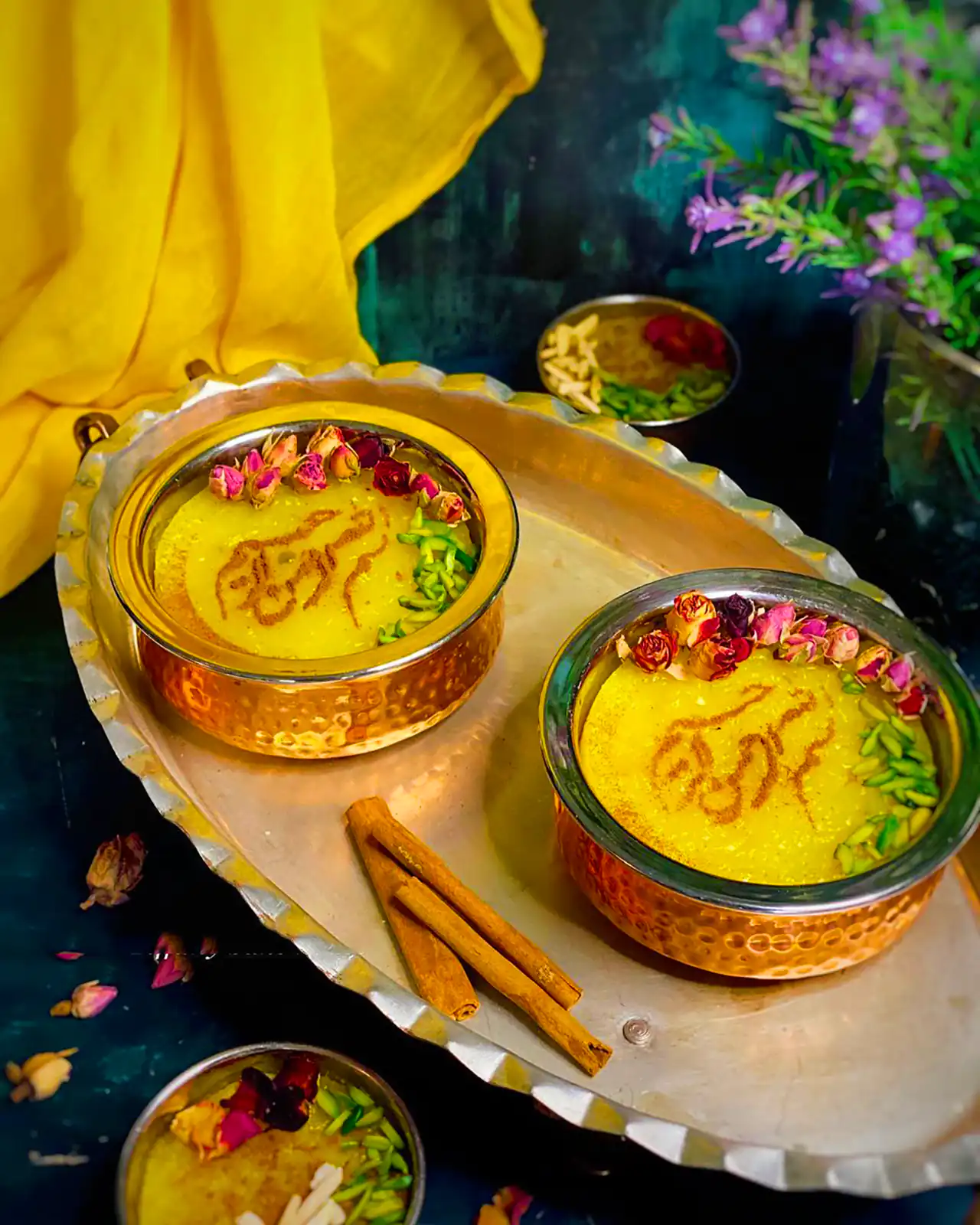 تزیین شله زرد خانگی