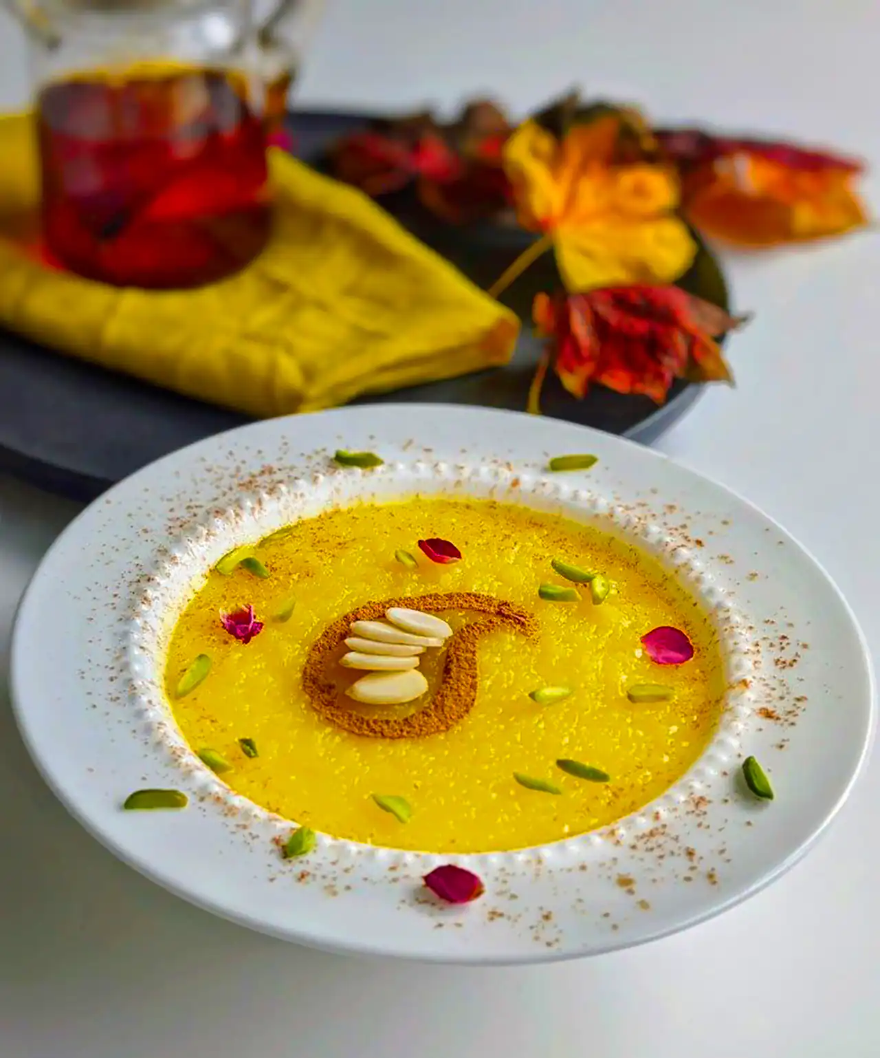 تزیین شله زرد خانگی