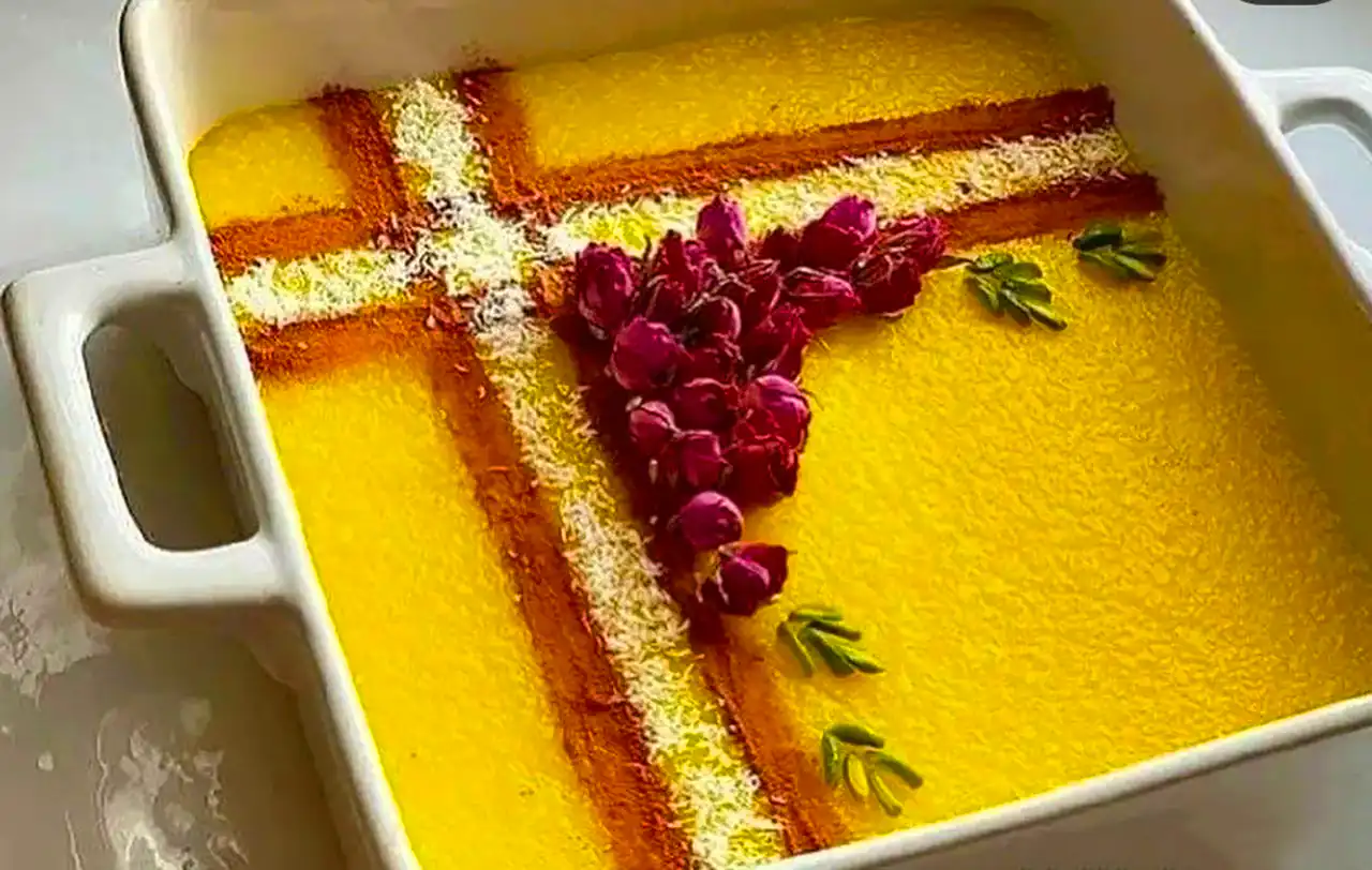 تزیین شله زرد خانگی