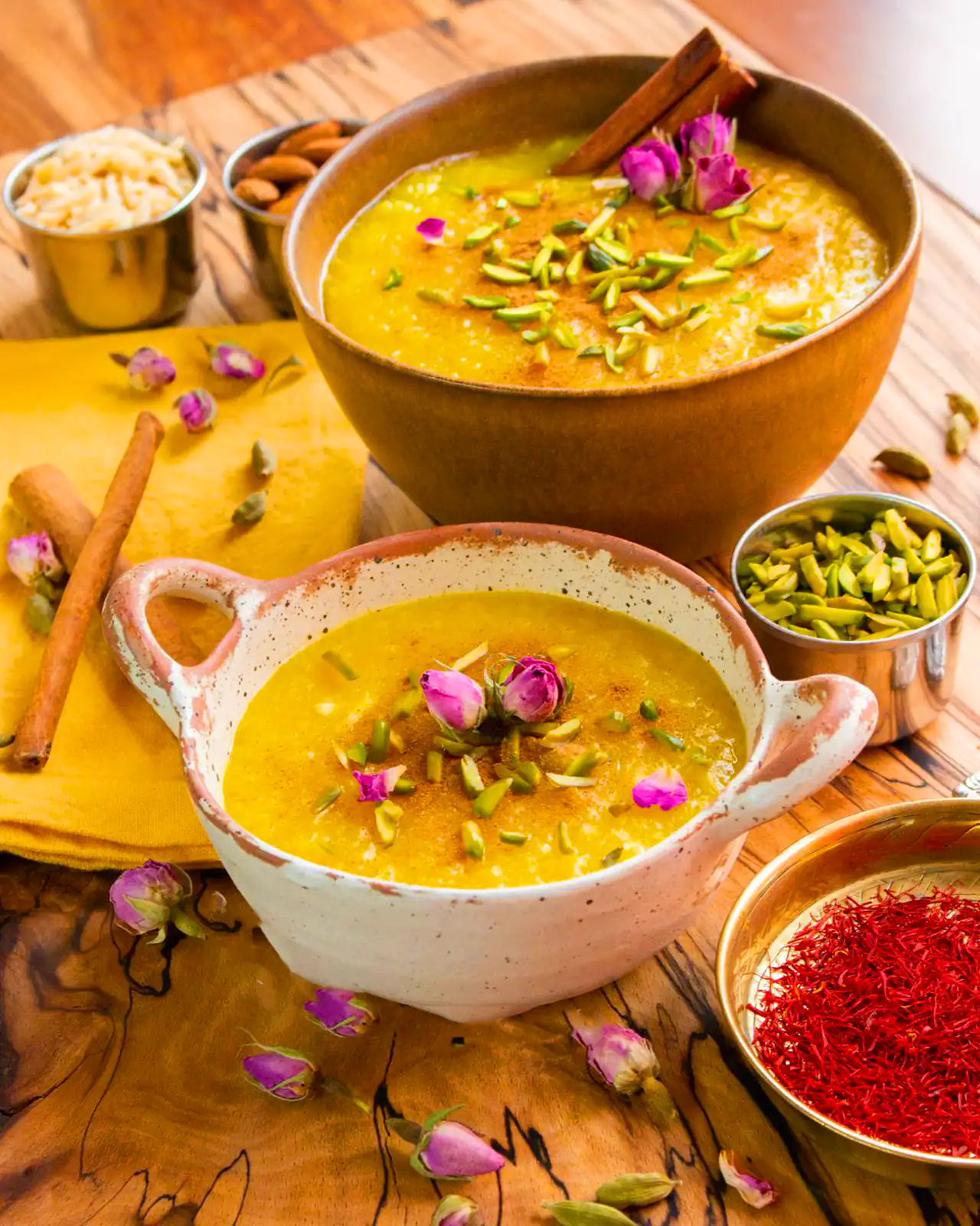 تزیین شله زرد خانگی