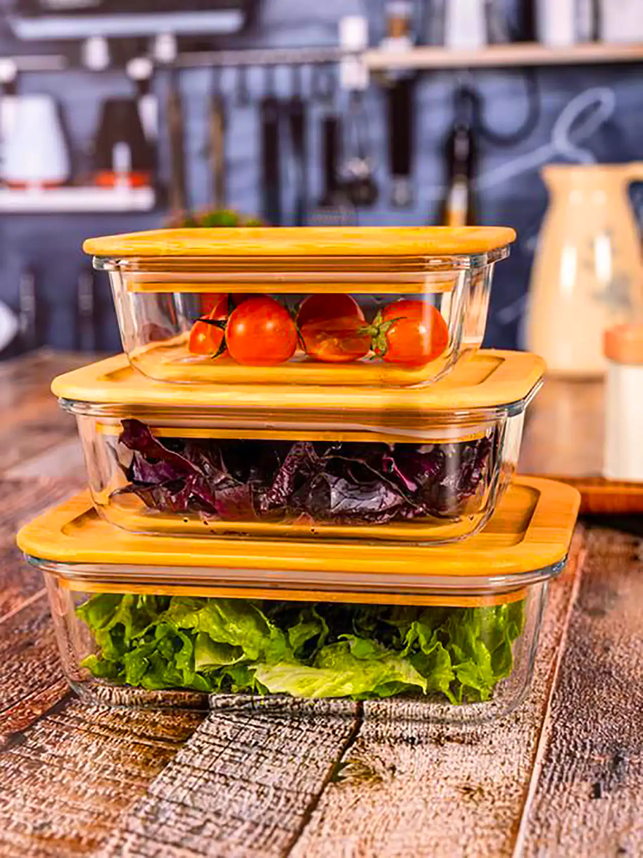 ظروف ست سه تایی درب دار