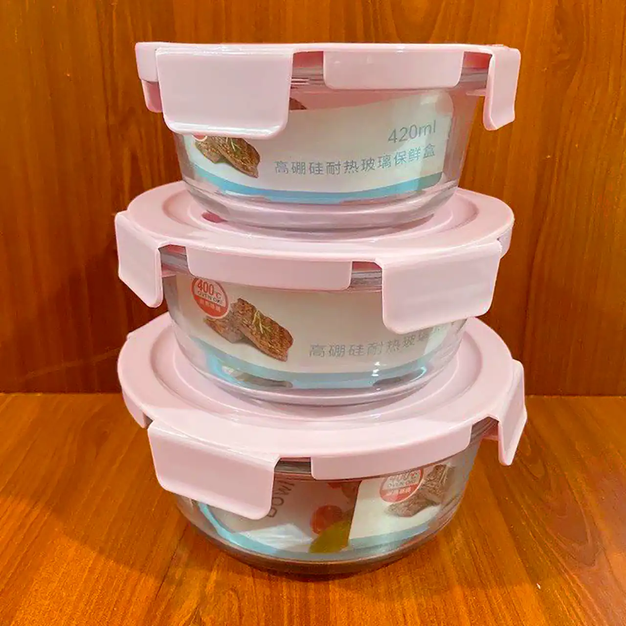 ظروف ست سه تایی درب دار