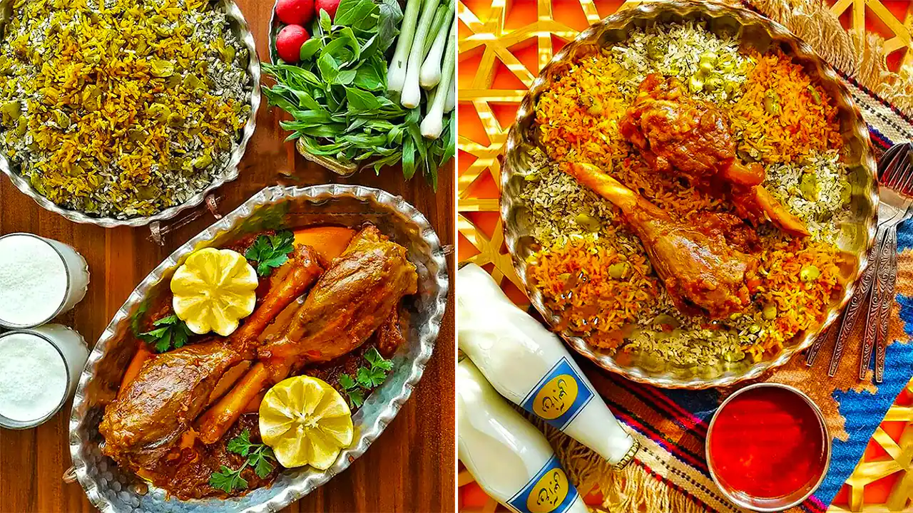 باقالی پلو با ماهیچه