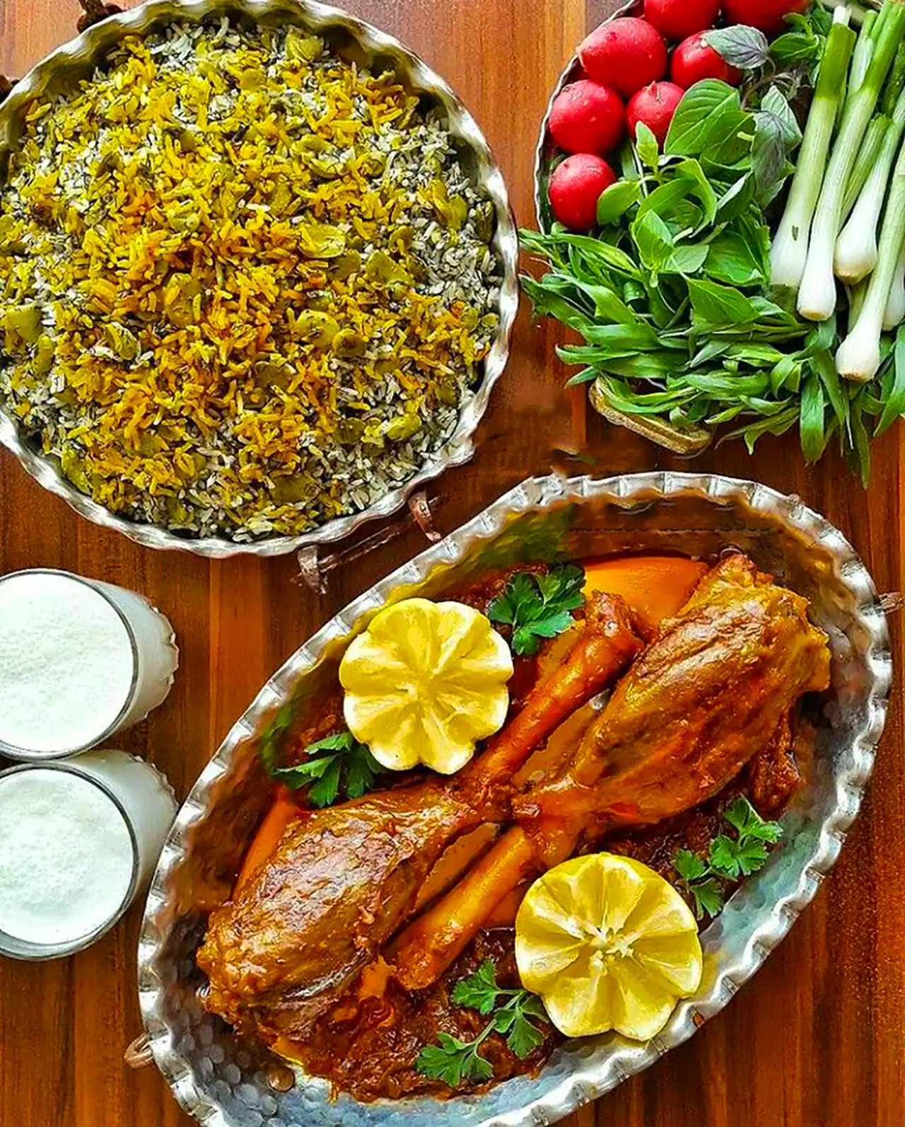 باقالی پلو با ماهیچه