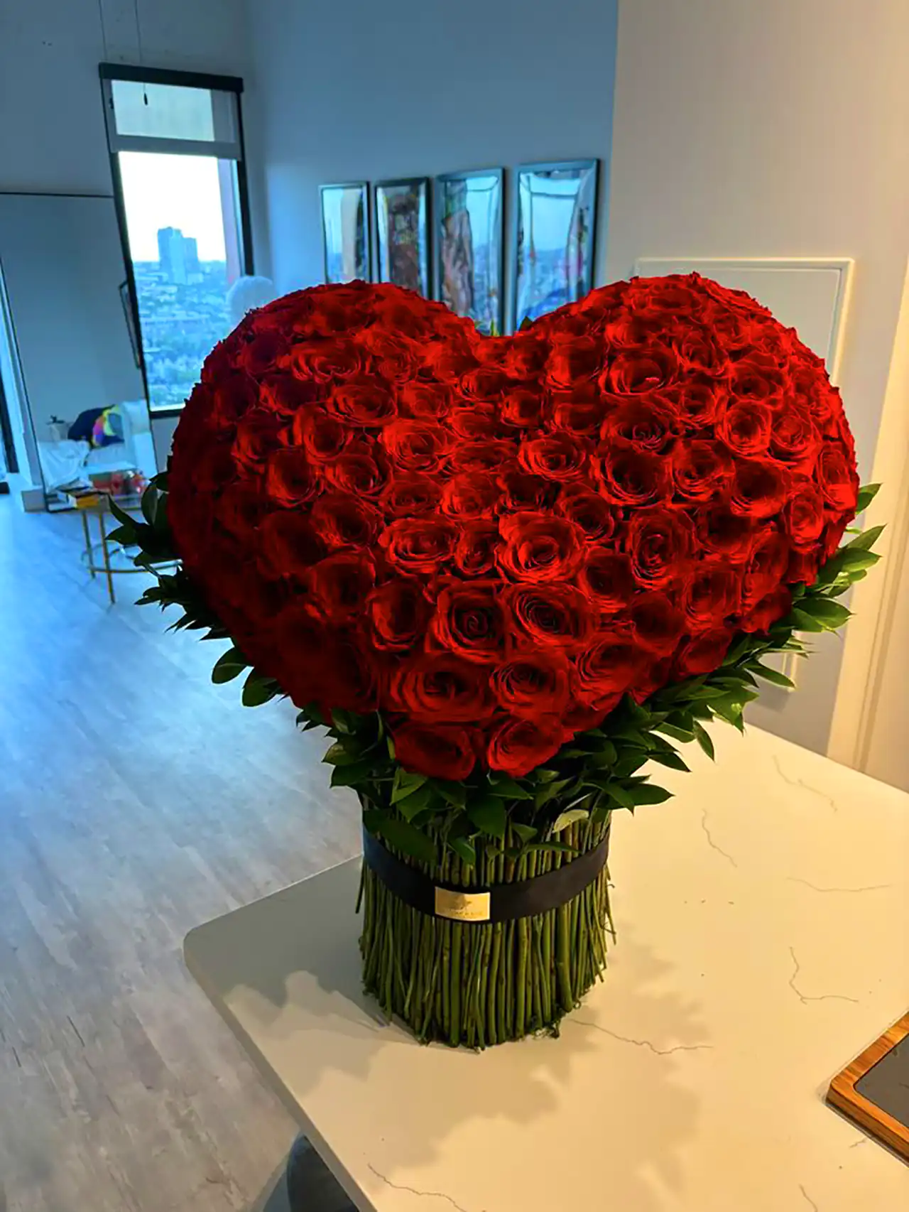 دسته گل قلبی شکل