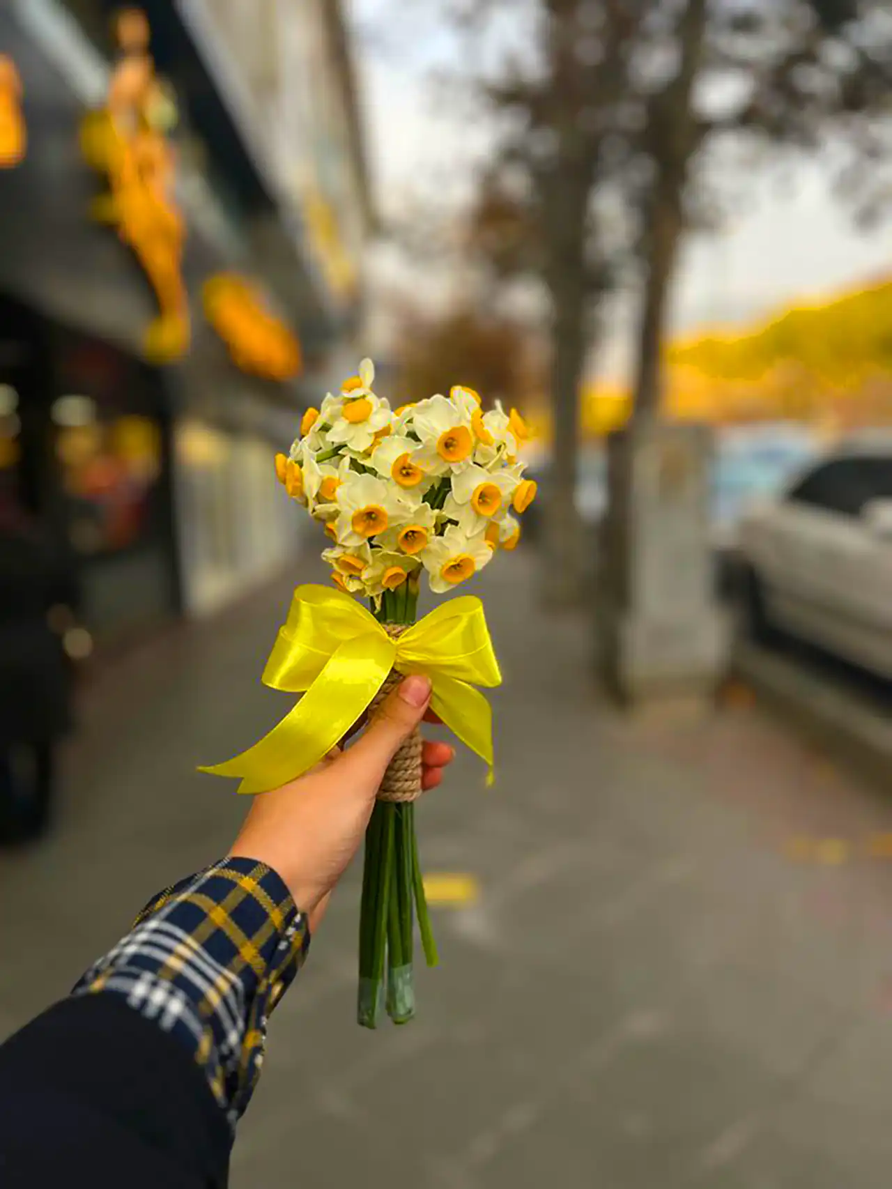 دسته گل نرگس زیبا