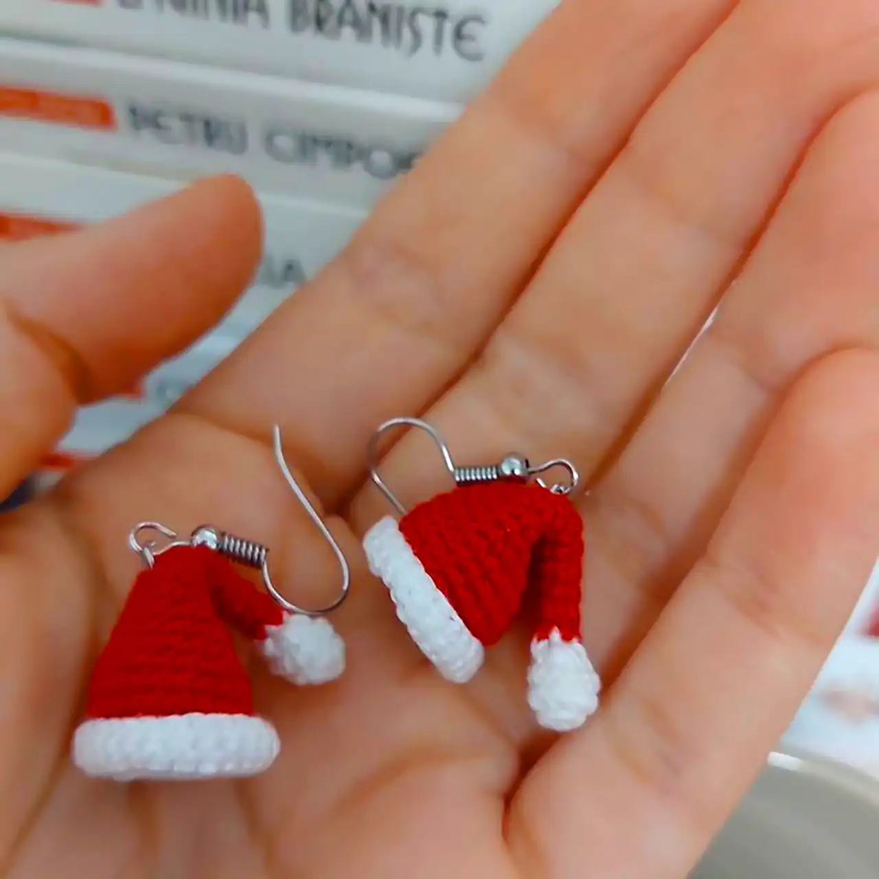 گوشواره بافتنی فانتزی