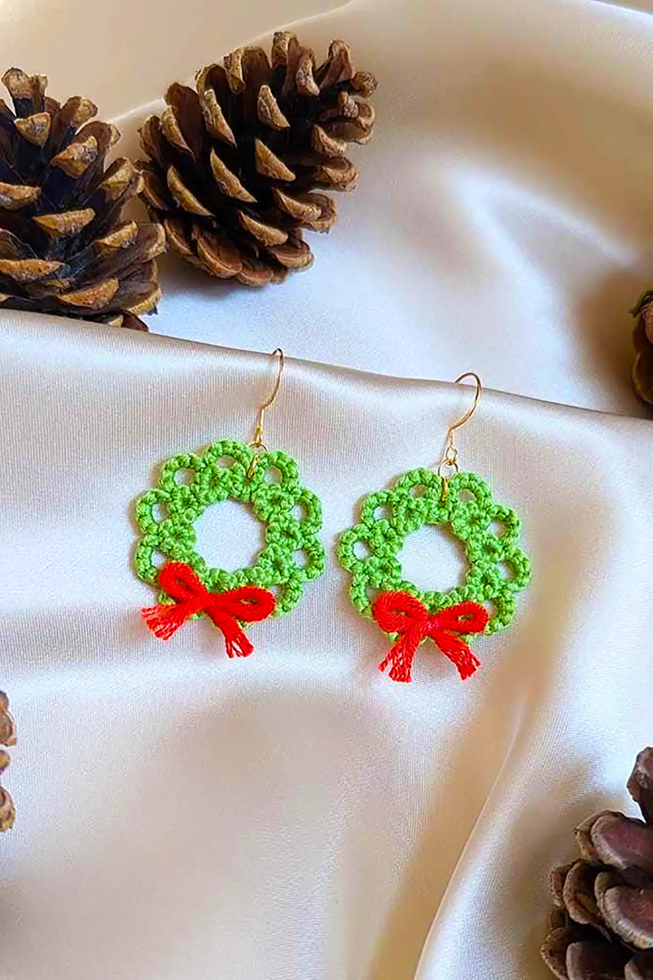 گوشواره بافتنی فانتزی