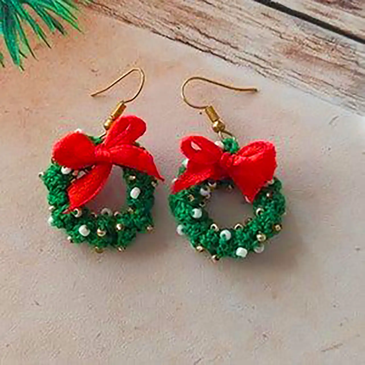 گوشواره بافتنی فانتزی