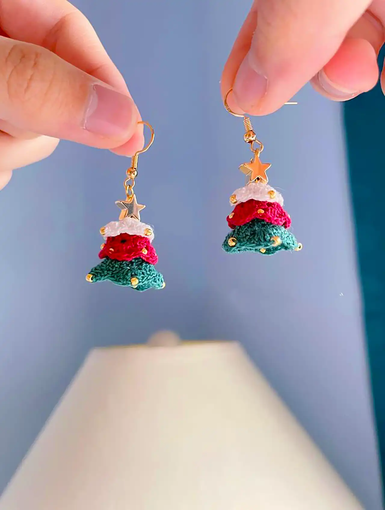 گوشواره بافتنی فانتزی